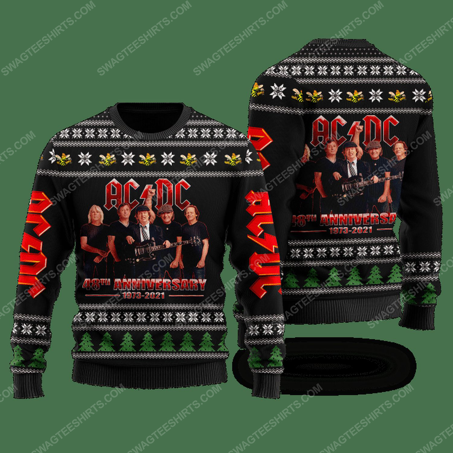 [Special Edition] Rock Band Ac Dc 48Th Anniversary Ugly Christmas Sweater – Maria