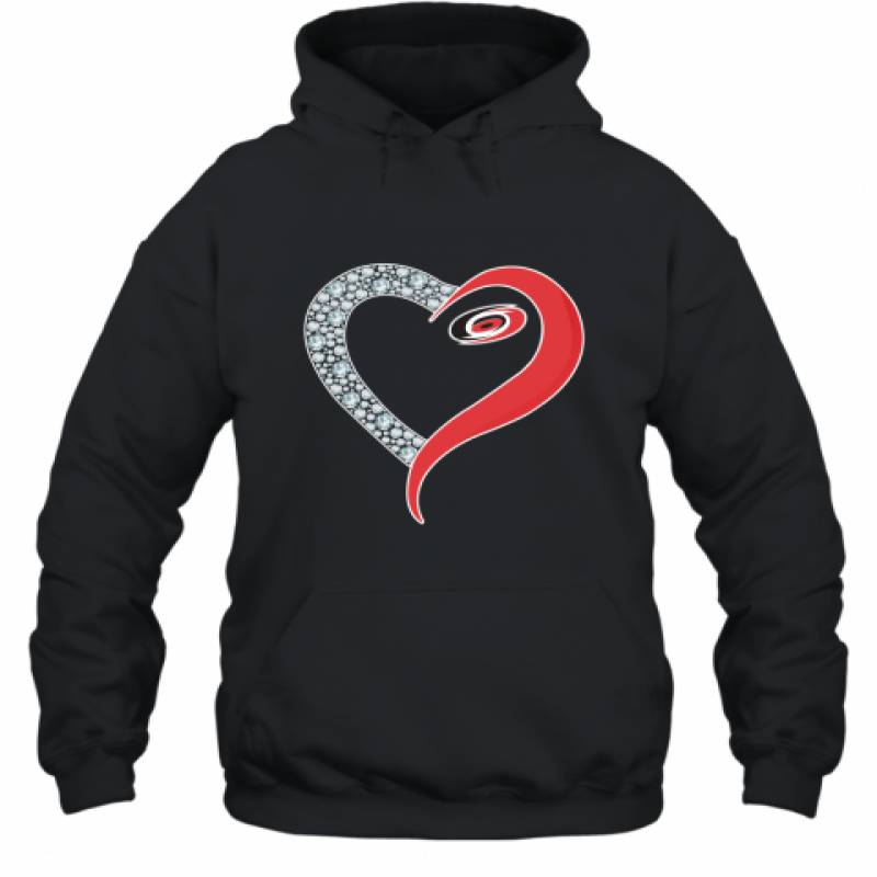 Diamond Carolina Hurricanes Heart shirt Hoodie