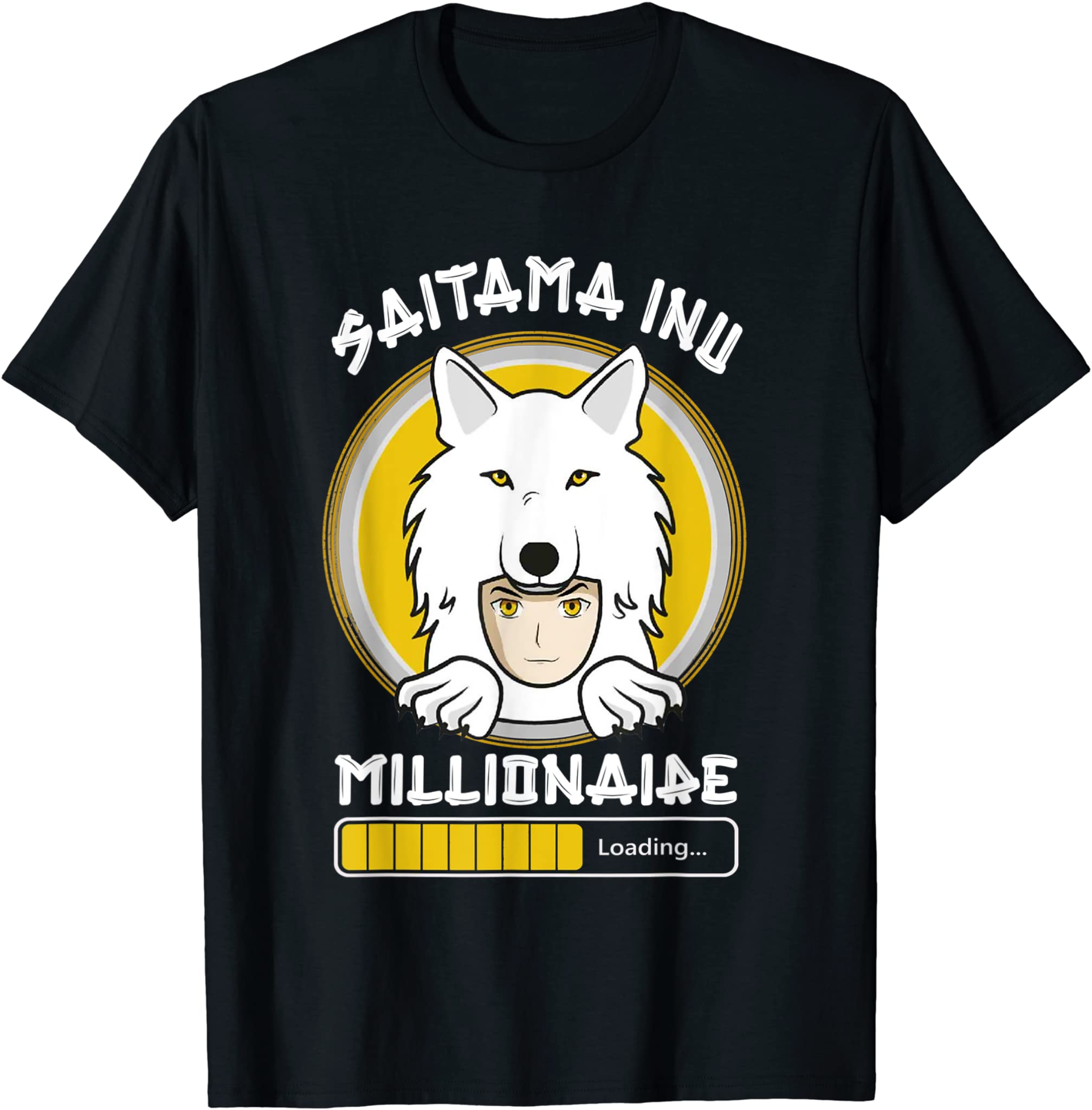 Saitama Inu The Millionaire Loading Coin Crypto Token T-Shirt