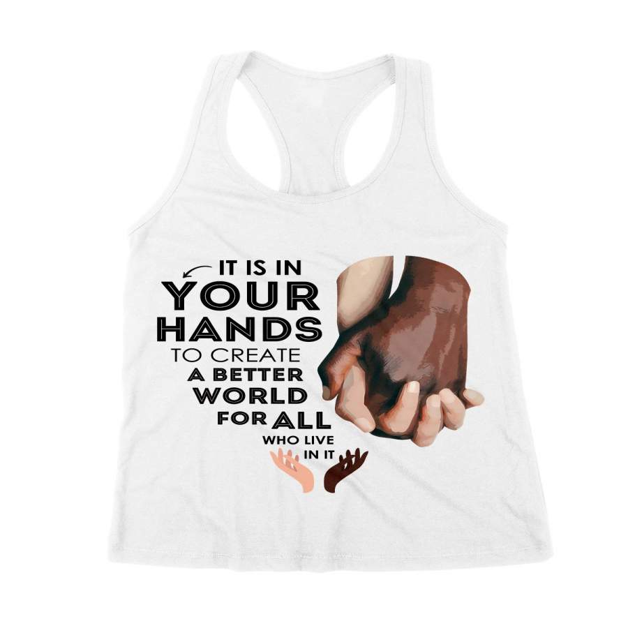 Standard Tank Top – A Better World – Nelson Mandela Quote – Black Lives Matter – 2887