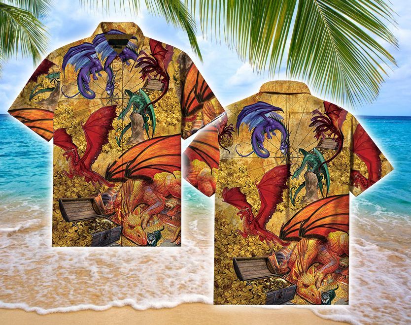 High Quality Every Treasure Is Guarded By Dragons Hawaii Aloha Shirts Ha45354