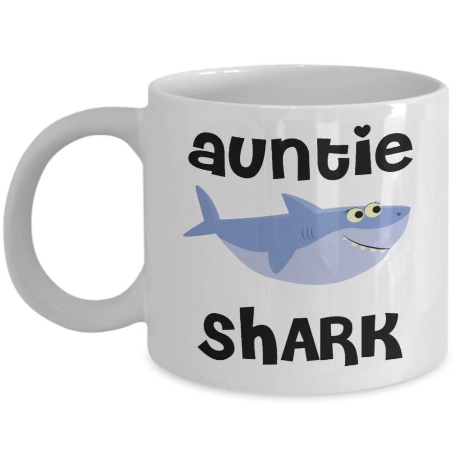 Auntie Shark Mug Do Do Do Coffee Cup Aunt Birthday Gift Idea Gifts for Aunties