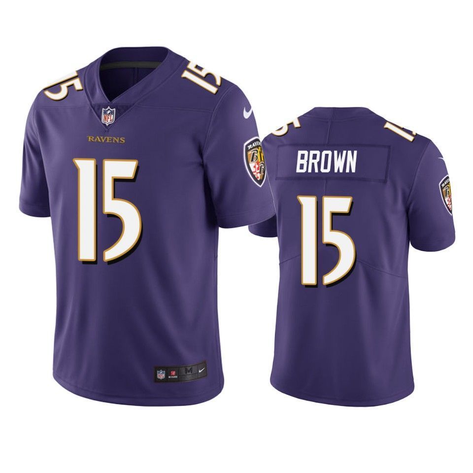 Baltimore Ravens Marquise Brown 2019 NFL Draft Purple Vapor Limited Jersey