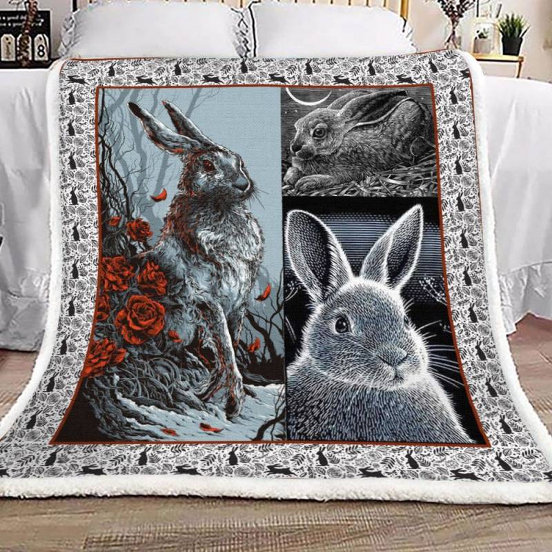 Rabbit YH25100204F Sherpa Fleece Blanket