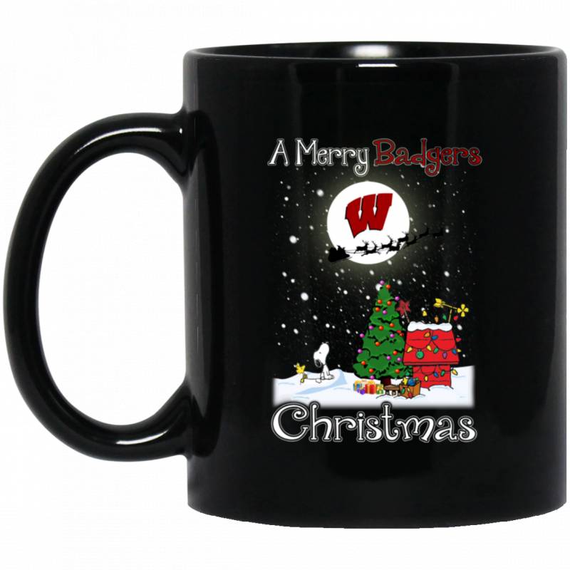 Wisconsin Badgers Snoopy Ugly Sweaters Merry Christmas