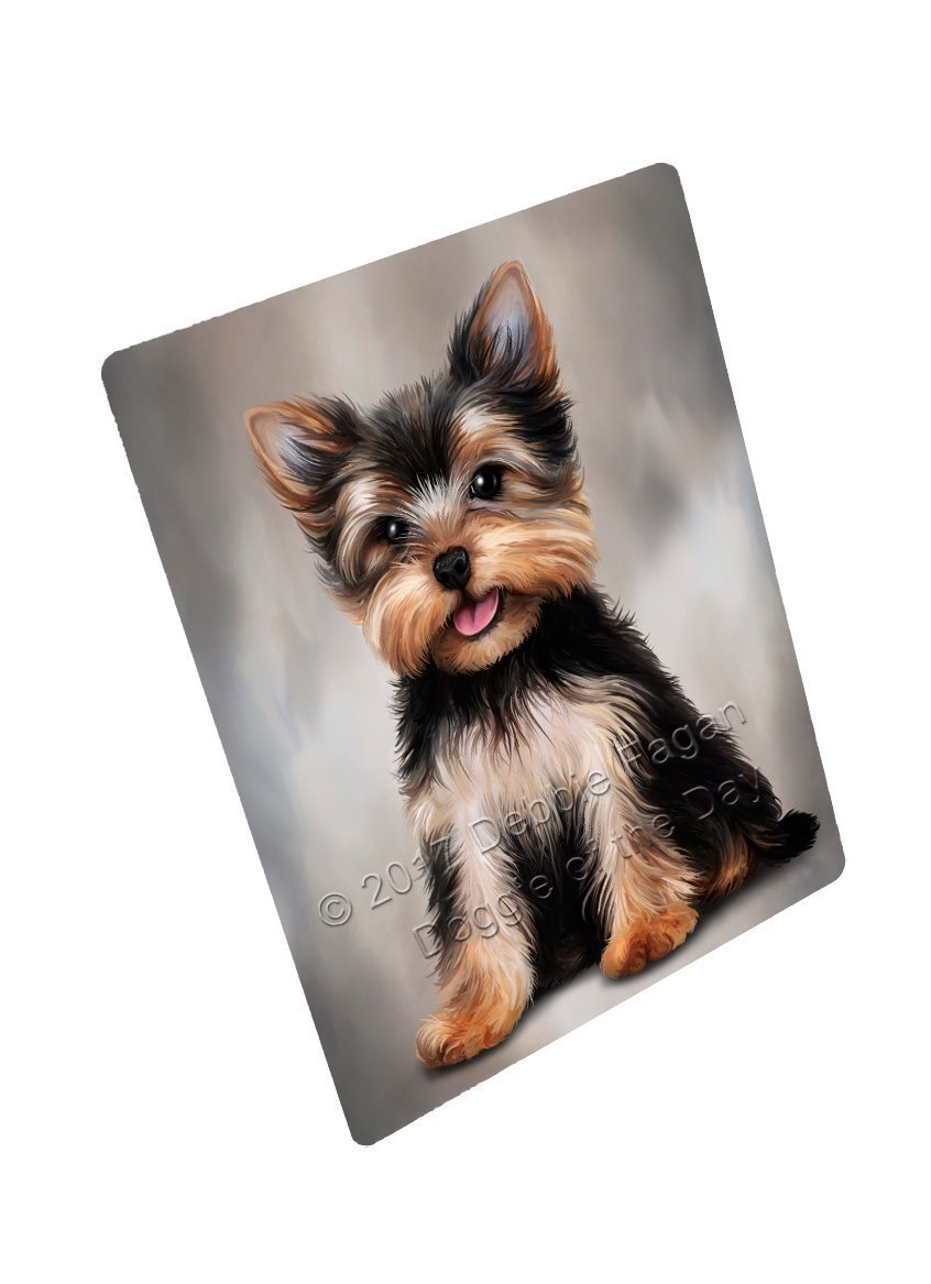 Yorkshire Terrier Dog Art Portrait Print Woven Throw Sherpa Plush Fleece Blanket D063