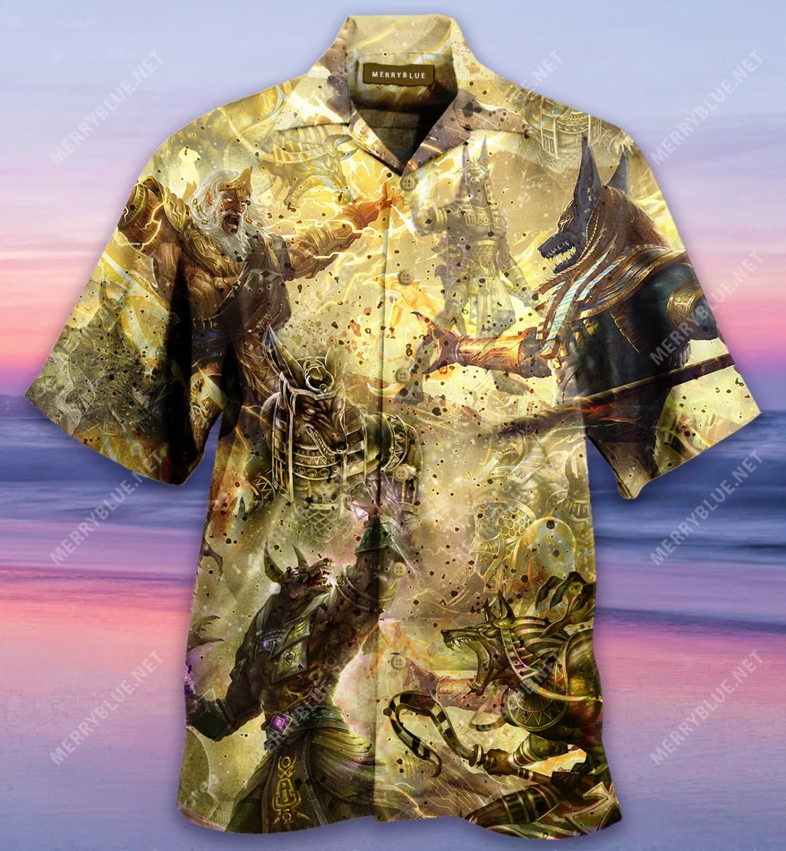 Anubis God Of The Dead Aloha Hawaiian Shirt Colorful Short Sleeve Summer Beach Casual Shirt For Men And Women