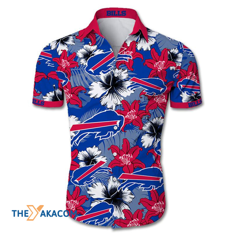 Buffalo Bills Nfl Team Gift For Fan Tropical Flower Short Sleeve Hawaii Shirt Ha26793