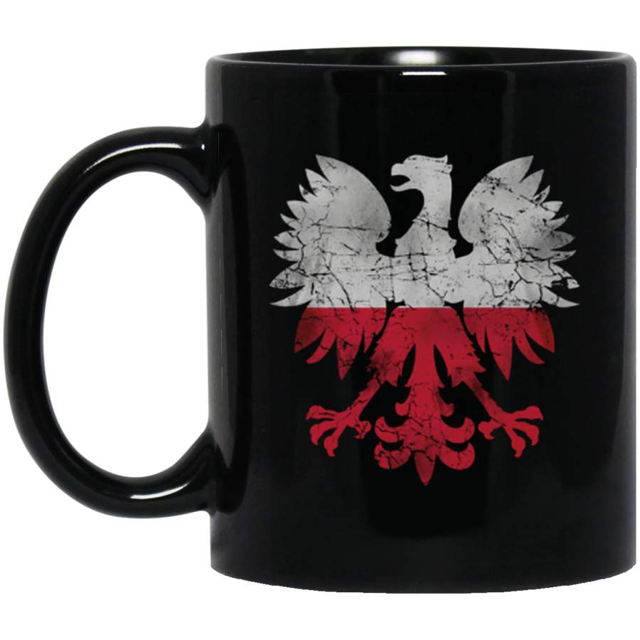 Vintage Polish Flag Eagle Poland 11 oz Mug