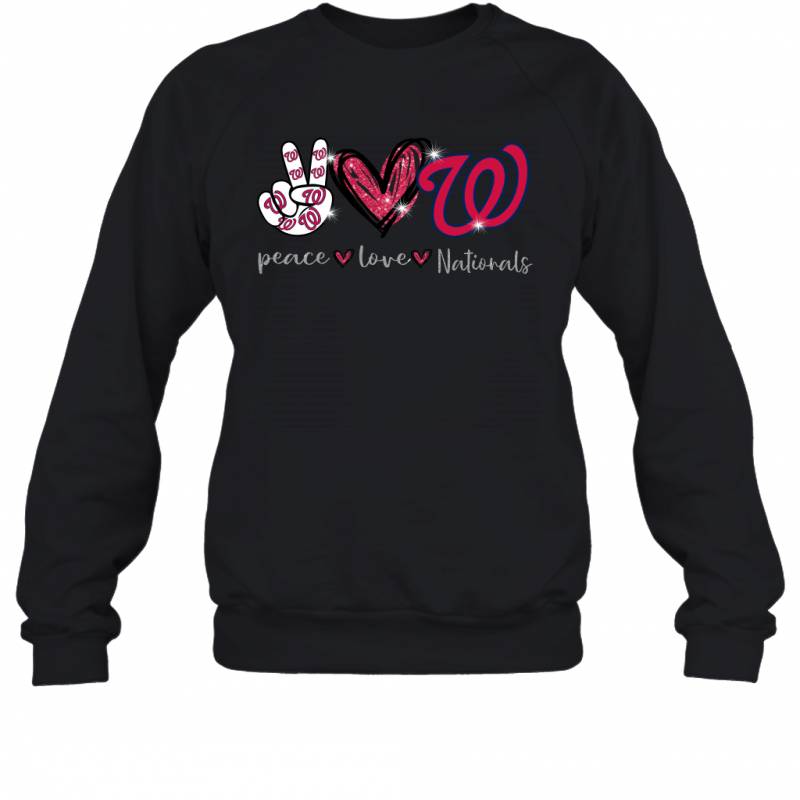 Peace Love Nationals gift for Washington Nationals Fans Sweatshirt