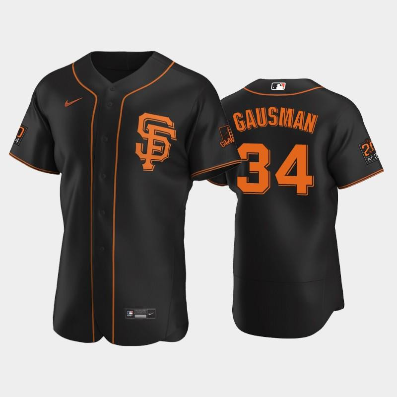 Black San Francisco Giants 34 Kevin Gausman Alternate Jersey