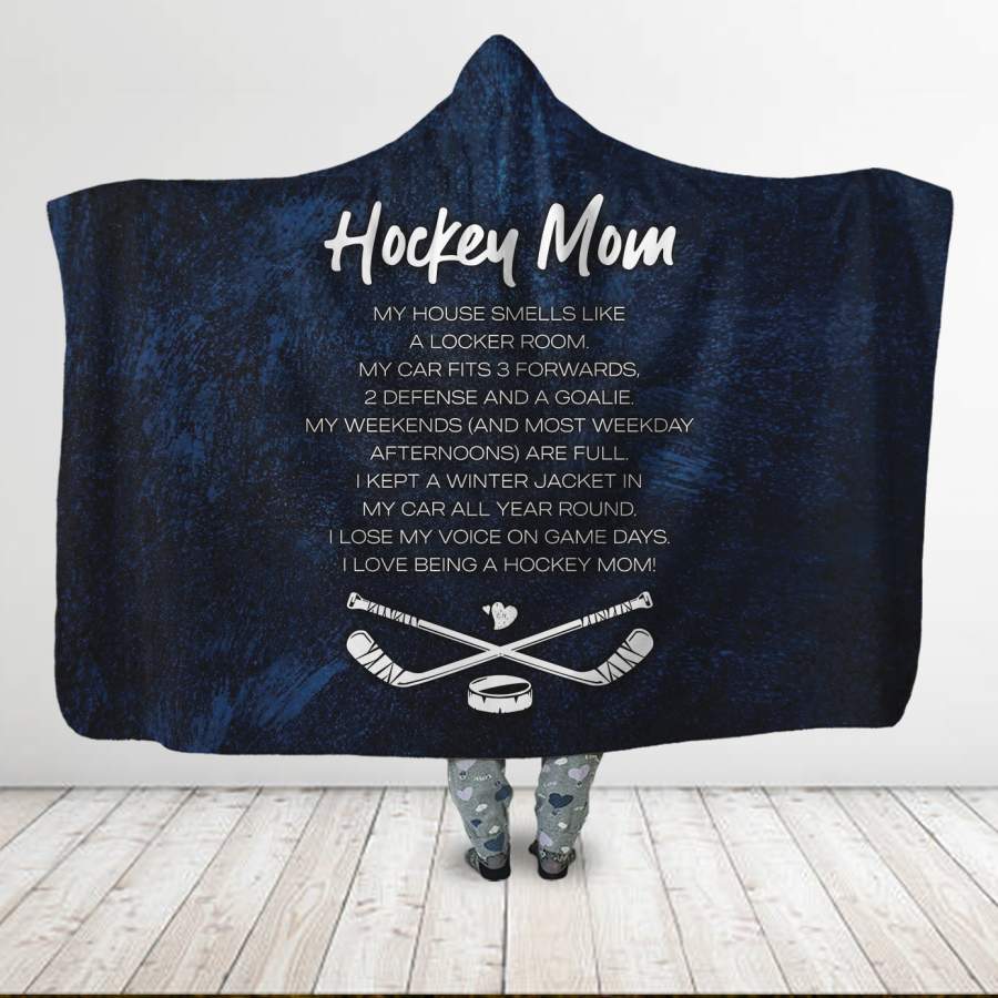 Ice Hockey Mom 3D Hooded Blanket