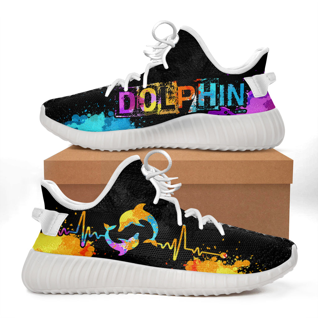 Dolphin Art Coconut Shoes All Over Print Lightweight Fashion Sneaker Hot Trending