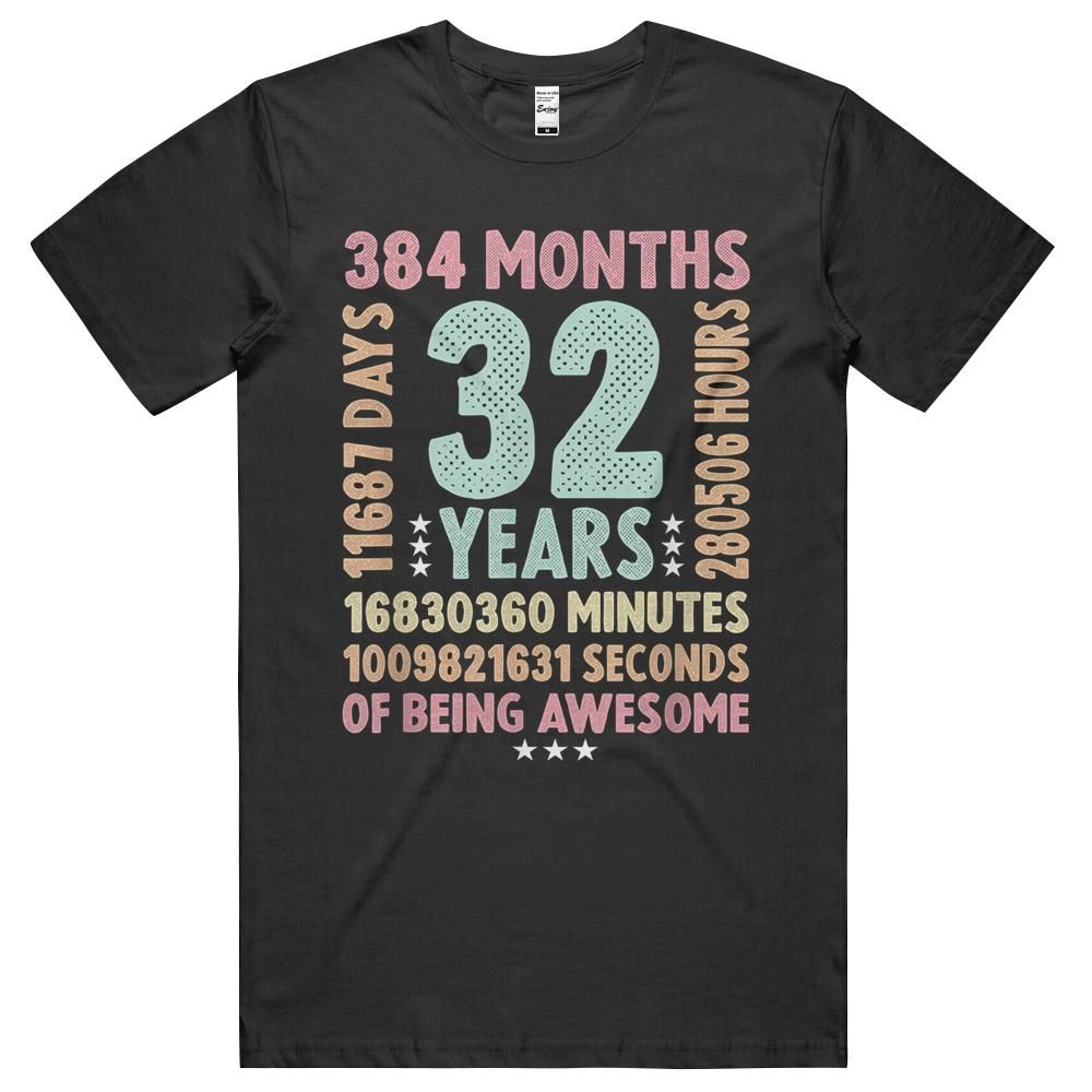 32nd Birthday 32 Years Old Vintage Retro – 32 Yr Old Unisex Shirt