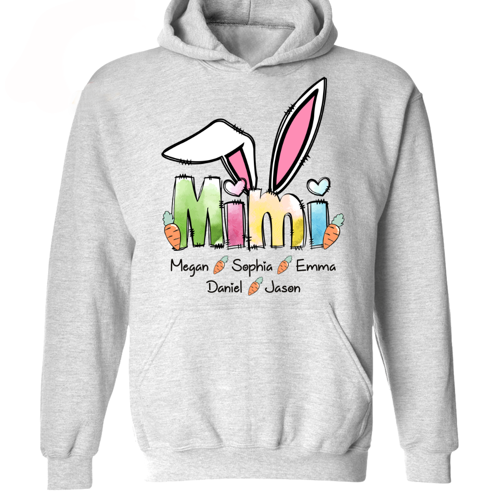 Grandma Bunny, Grandkids, Easter Day Th Hoodie