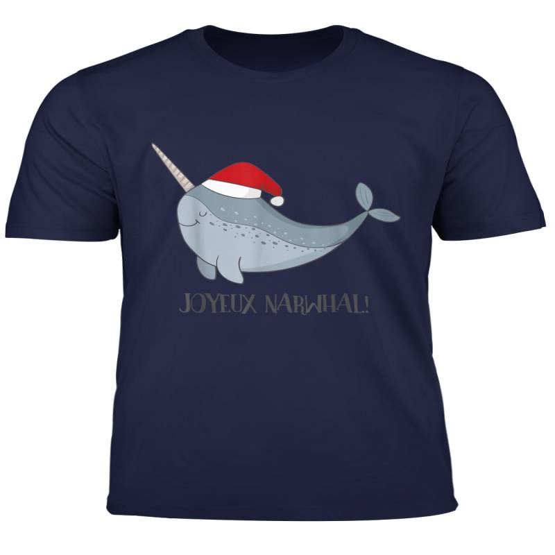 Joyeux Narwhal Cute Narwhal Whale Christmas T Shirt