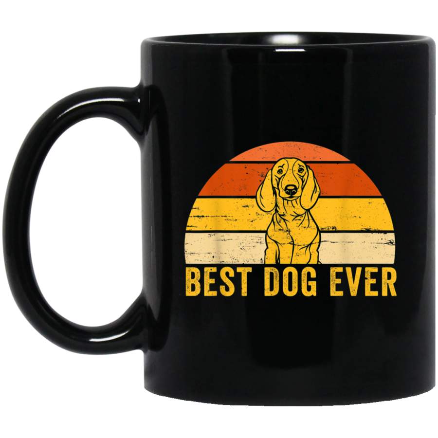 Funny Vintage Best Dog Ever Dachshund Lover Animal Gifts Mug