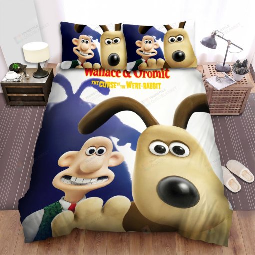 Wallace And Gromit In The Curse Of The Were-Rabbit Poster Bed Sheets Spread Duvet Cover Bedding Sets