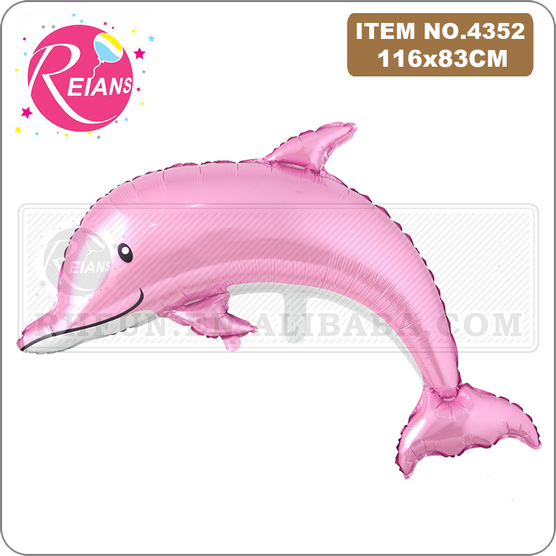 Large Fish Dolphin Foil Balloons Blue Rose Gold Cartoon Animal Helium Balloons Birthday Party Wedding Decoration Children Toy alx