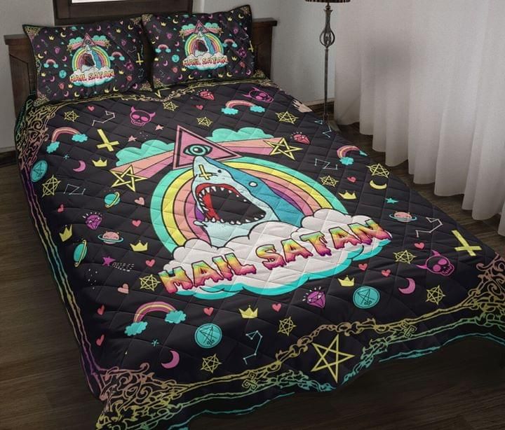 Shark Hail Satan Quilt Bedding Set