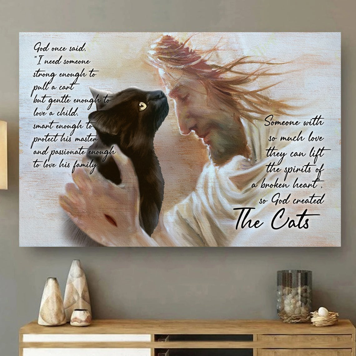 The Cats God Jesus Once Said Wall Art Poster