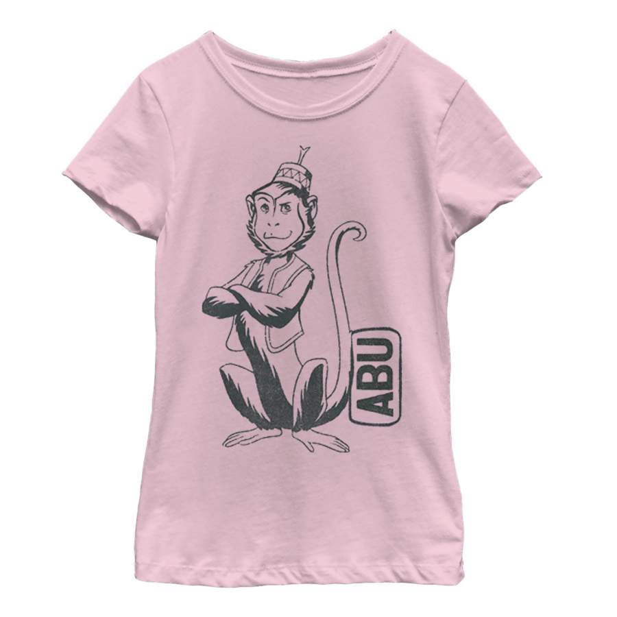 Aladdin Girl’s Cartoon Abu Profile T-Shirt