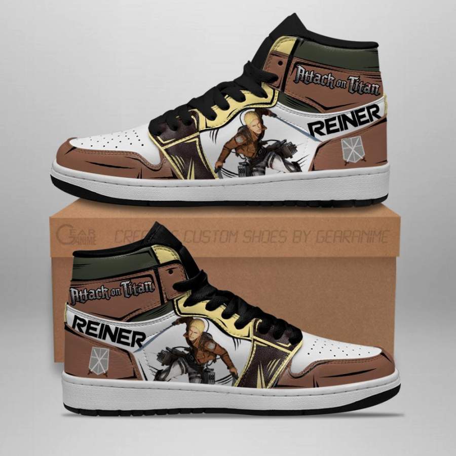 Reiner Braun Shoes High Top Attack On Titan Anime Sneakers