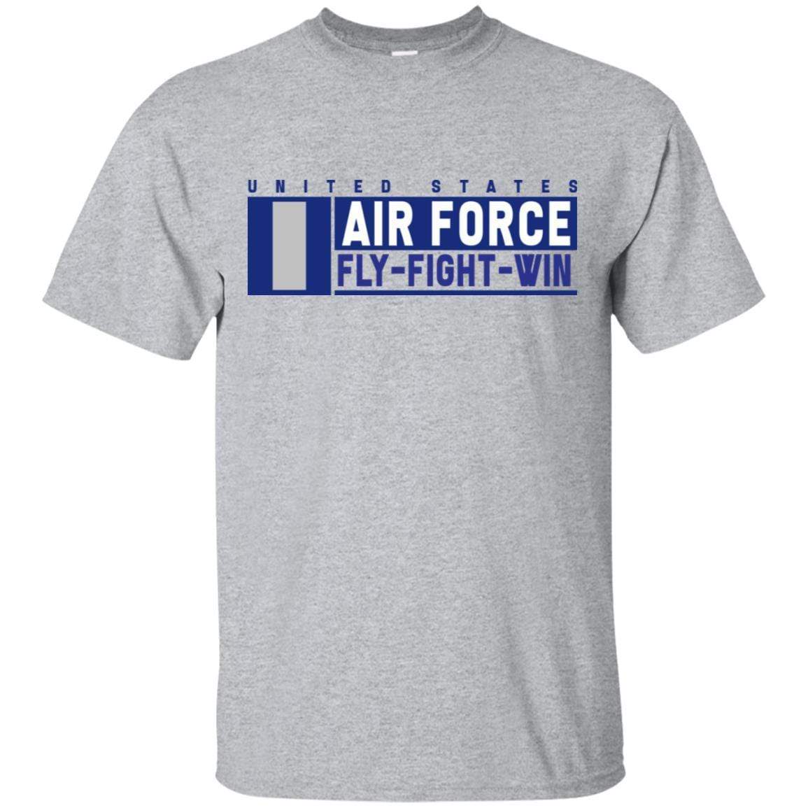 US Air Force O-2 First Lieutenant Fly – Fight – Win T-Shirt On Front For Men