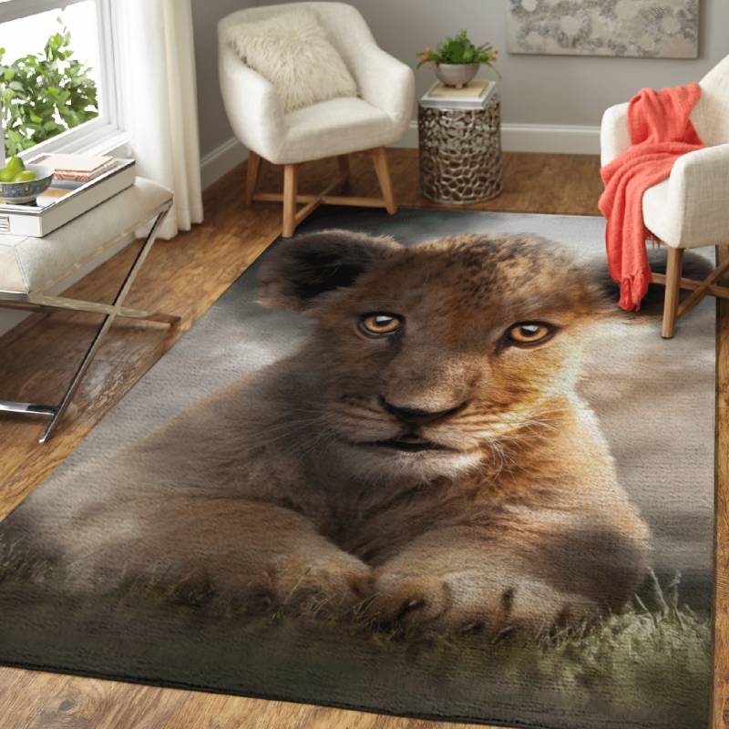 The Bossy Lion Cub – Animals Area Rug Carpet