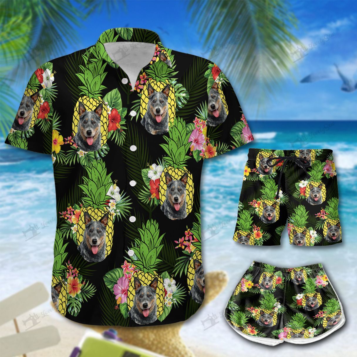 Australian Cattle Dog Hawaiian Shirt Shorts Ha35725