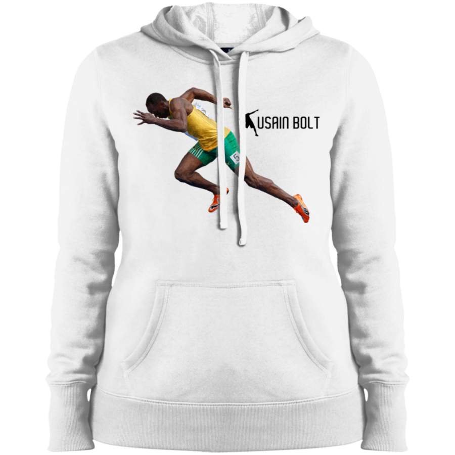 AGR Usain Bolt Run Bolt Run Ladies’ Pullover Hooded Sweatshirt