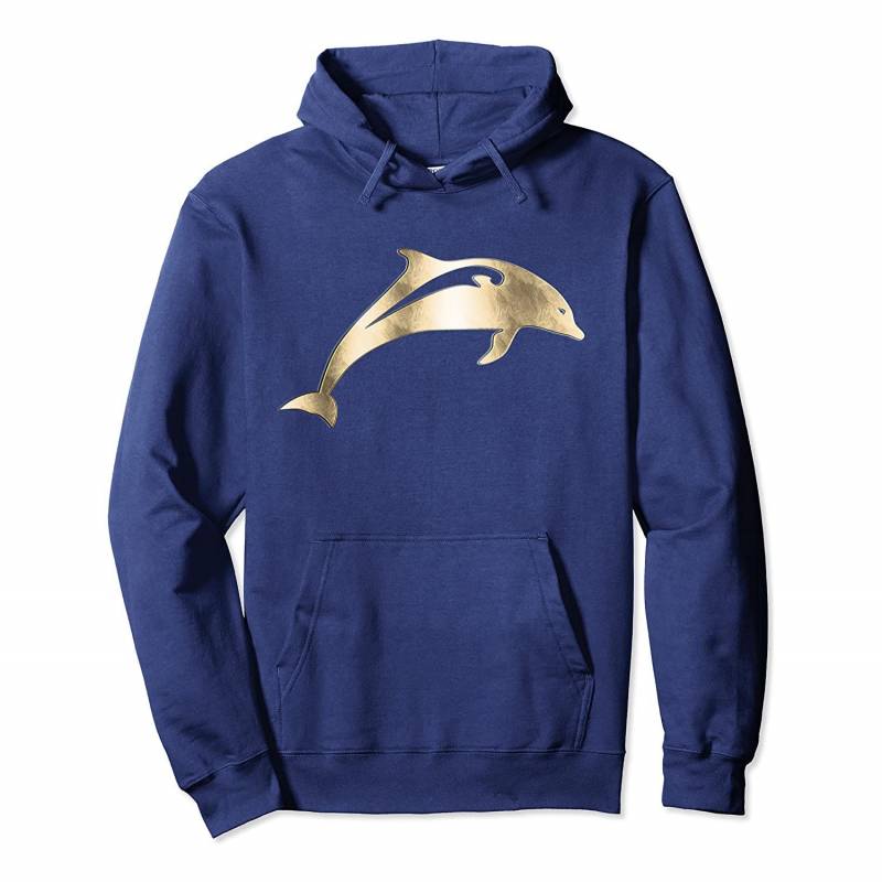 Cool Dolphin Swimming Ocean Waves Cute Dolphins Lover Gift Pullover Hoodie