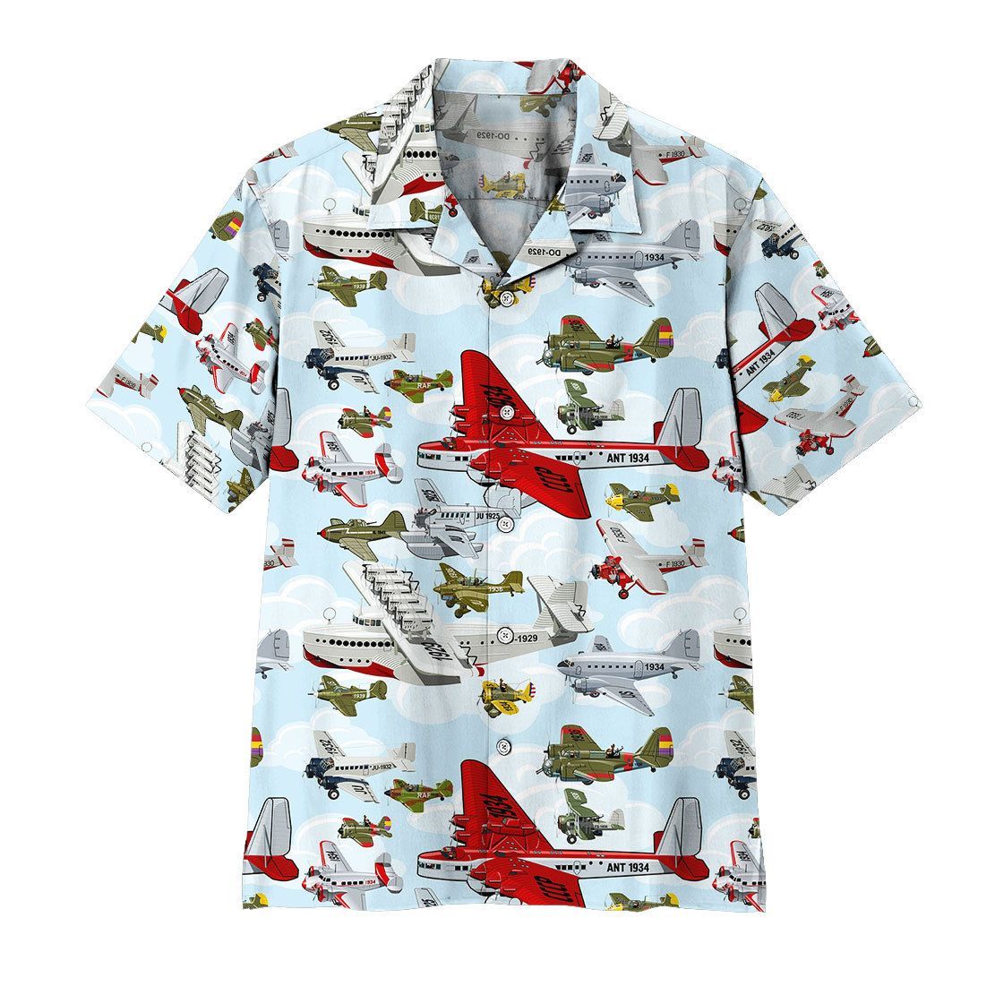 Gearhuman Aircraft Pattern Hawaiian Shirt Ha104191