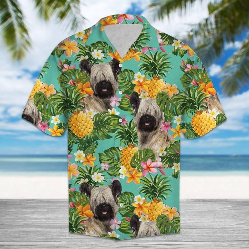 Artsyhomes Tropical Pineapple Skye Terrier Hawaiian Ha87313