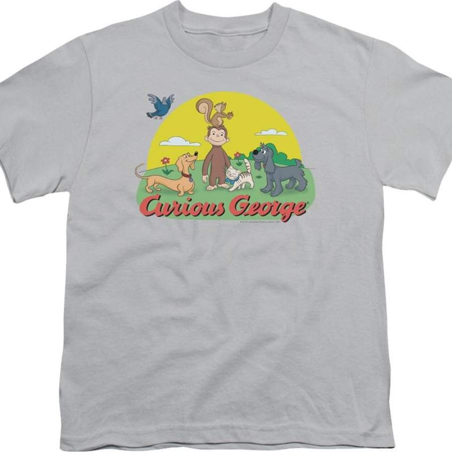 Youth Animal Friends Curious George Shirt