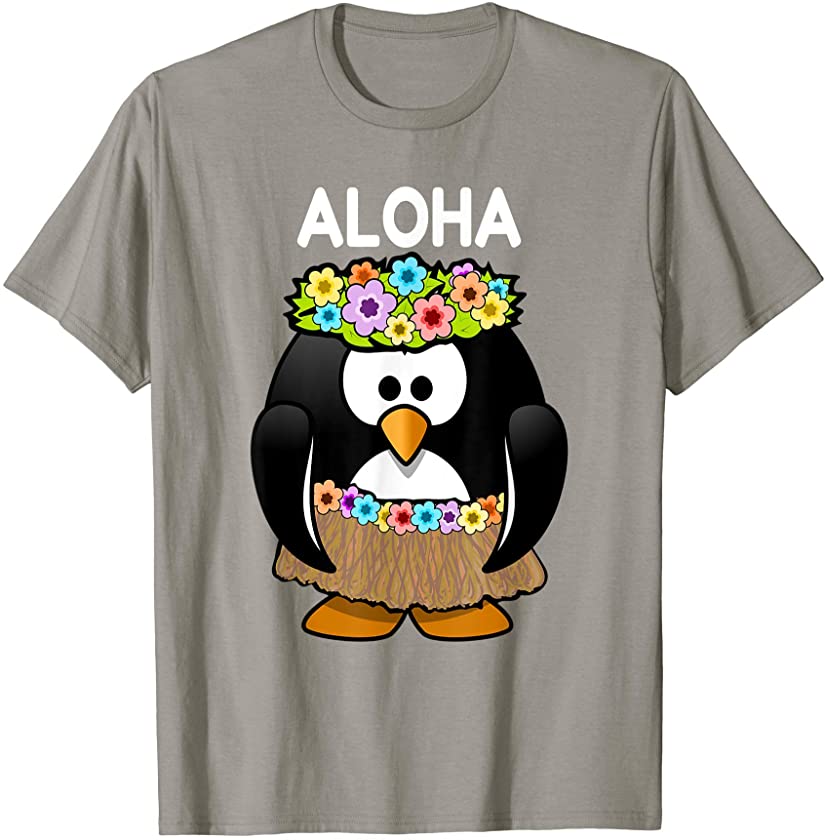 Aloha Hawaiian Tropical Penguin Costume Party Wear T-Shirt