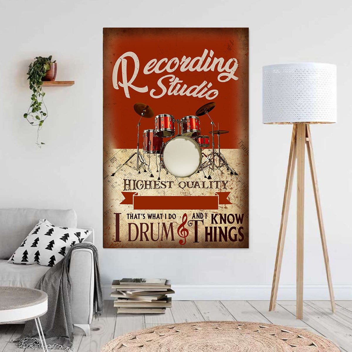 Canvas Artwork Personalized Drum That’S What I Do Vertical Wall Art Decor Wall Art Home Decoration