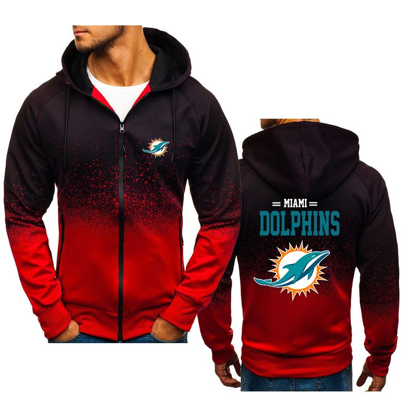 Miami Dolphins Men’s Gradient Zip Performance Fleece Hoodie