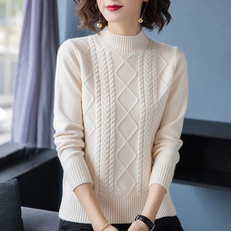 2022 Autumn Women Pullovers Winter Women Sweater Ladies Long Sleeve Knitted Pullovers Top Loose Thick Femme Pull Jumper W2396 alx