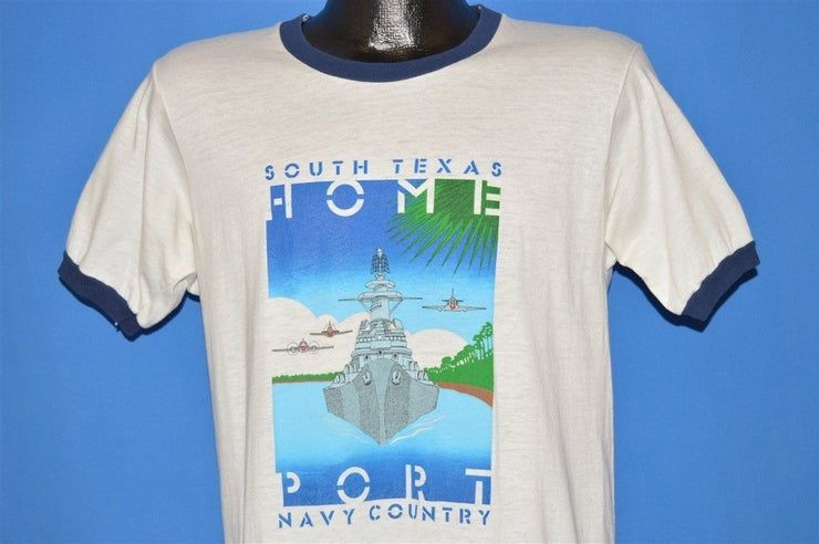 80S Southern Texas Navy Country Home Port Shirt