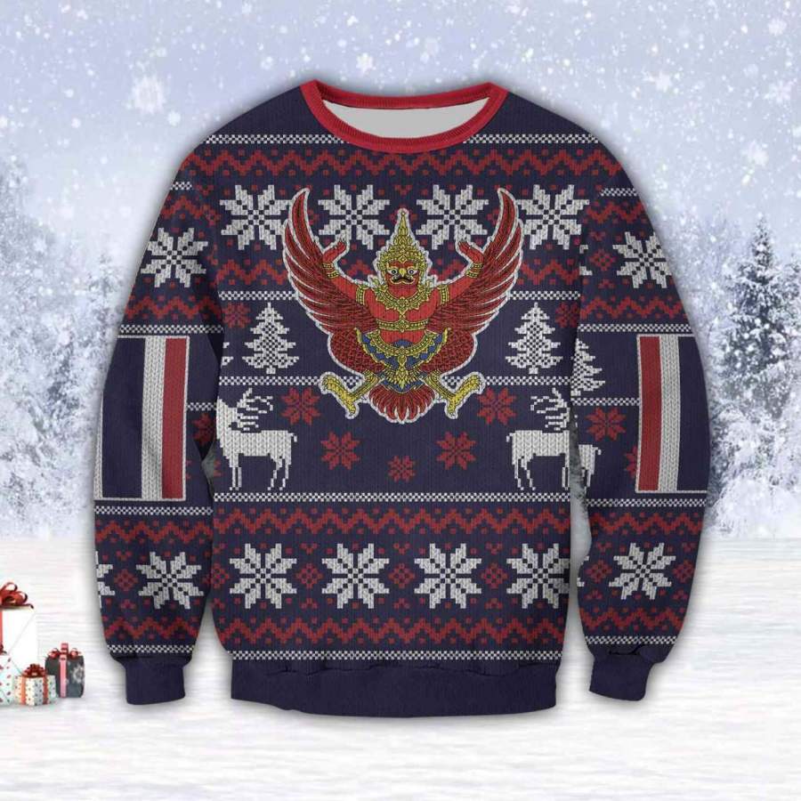 THAILAND 3D ALL OVER PRINT UGLY CHRISTMAS SWEATER