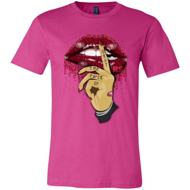 Glitter Lip For San Francisco 49ers Fans Short Sleeve T-Shirt