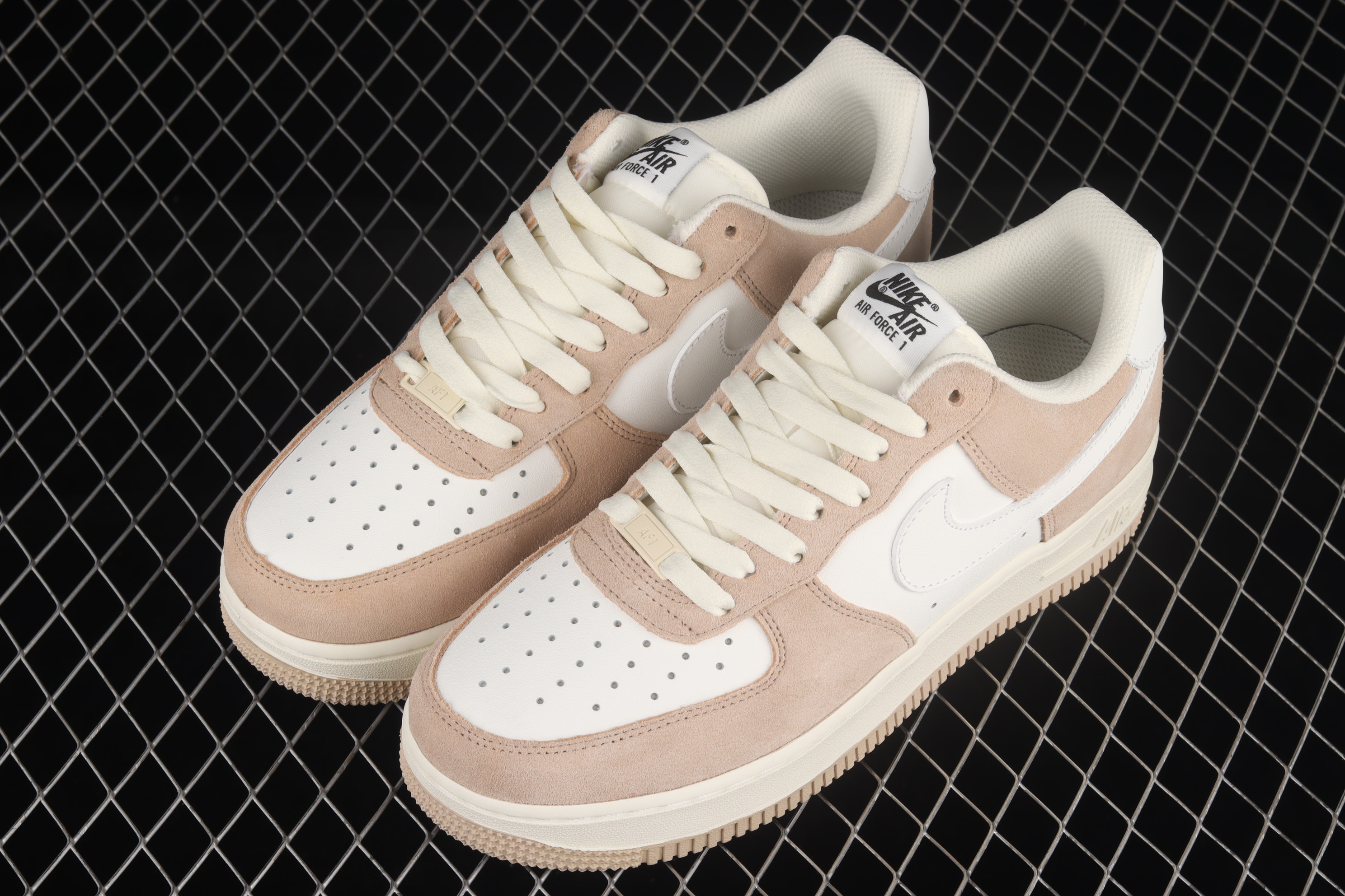 Nike Air Force 1 Low White Brown Wheat Shoes Sneakers SNK424984242