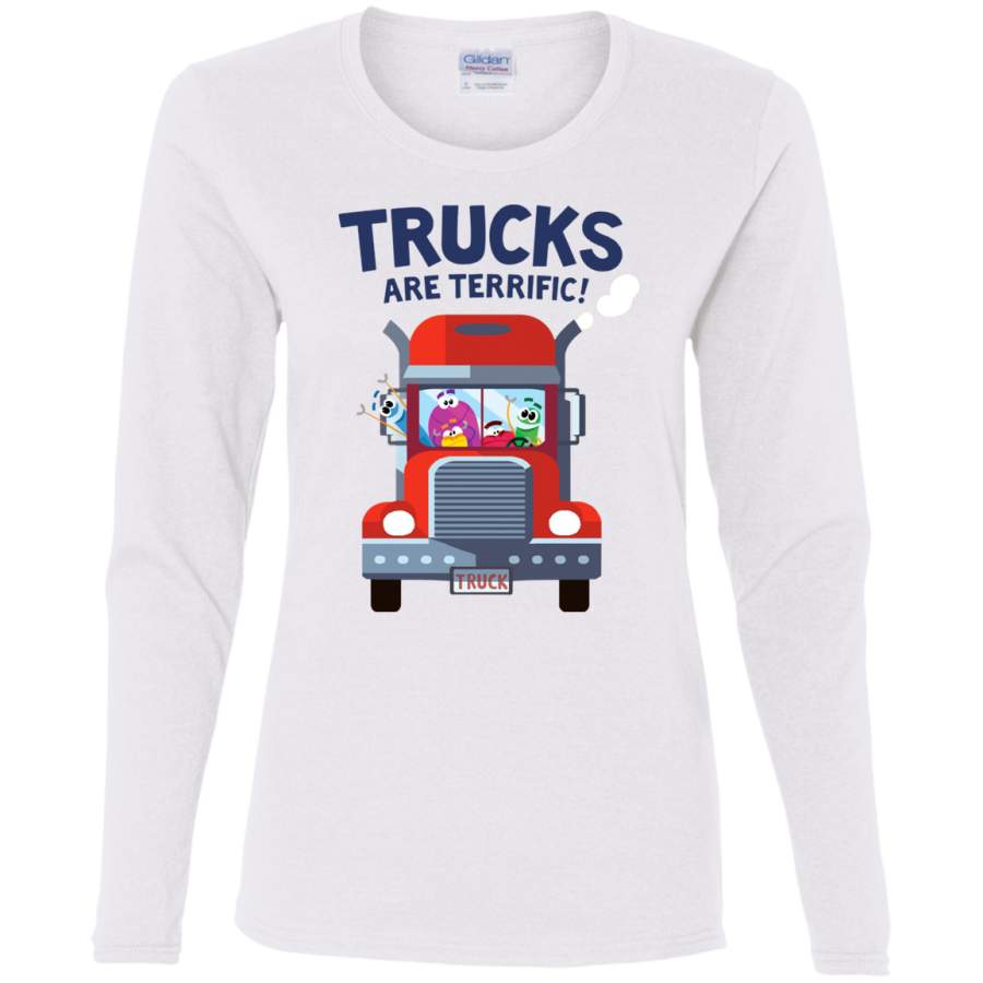 AGR ask the storybots trucks Ladies’ Cotton LS T-Shirt