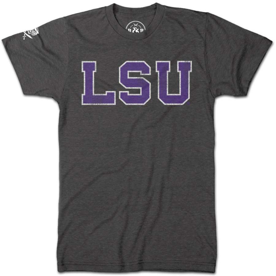 B&B Dry Goods LSU Tigers Athletic Block T-Shirt – Charcoal