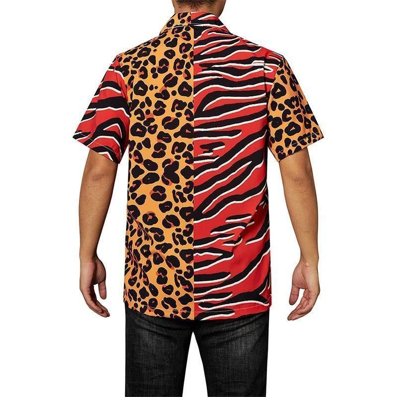 Check out this awesome MenS Hawaiian Shirts Tiger Leopard Printing