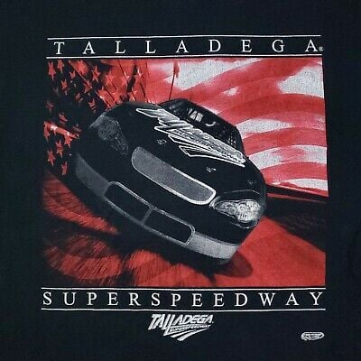 Vintage Talladega Speedway Nascar T Shirt S  Car Racing Tee Usa Sport Black 5461