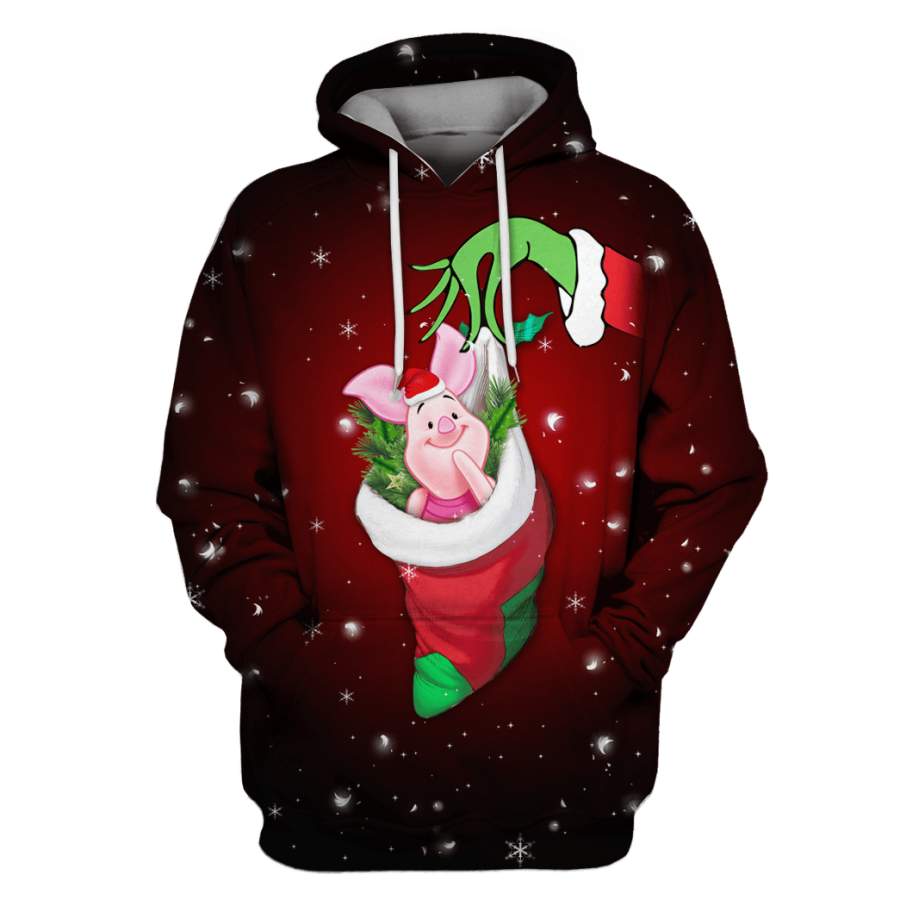 Piglet On Christmas Custom T-shirt – Hoodies Apparel