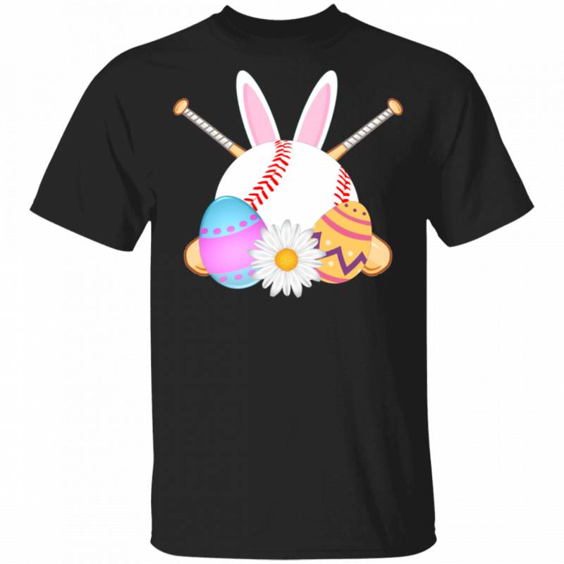 Bunny Baseball Funny Rabbit Bunny Eggs Easter Day Matching Shirt For Kids Men Women Baseball Lover Player Gifts T-Shirt