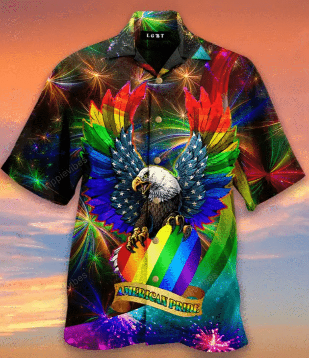 Lgbt Eagle American Pride Hawaiian Shirt Ha27450